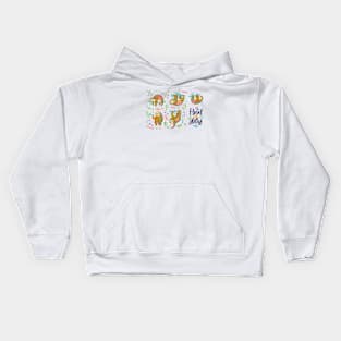 Floral Sloth Kids Hoodie